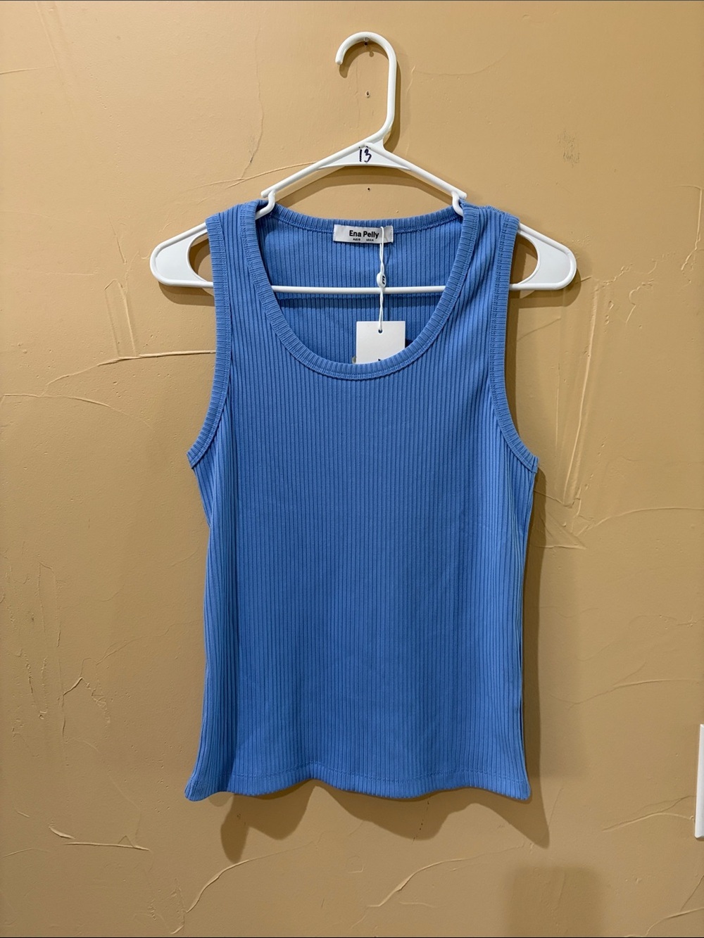 NWT Ena Pelly Periwinkle Ribbed Tank Top - Women's Sleeveless Knit